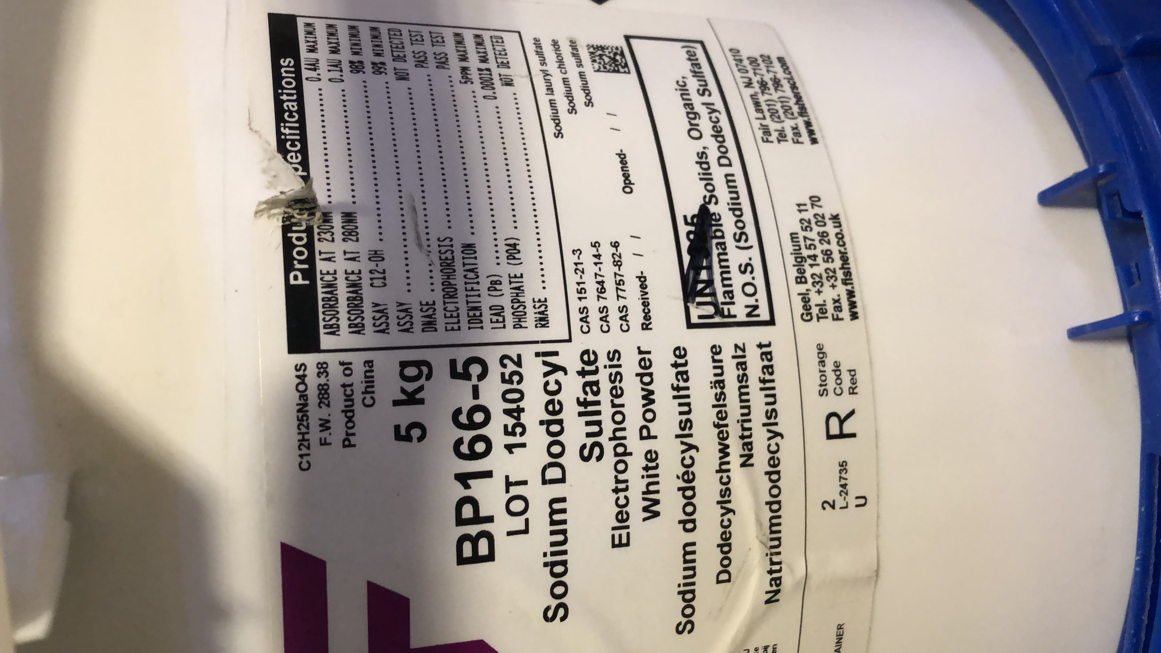 Sodium Dodecyl solphate (Electrophoresis)SDS